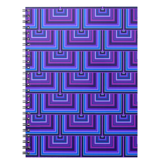 Carnet balance carré bleue et violette (Devant)