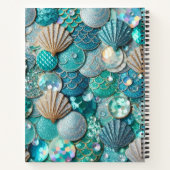 Carnet Balances Et Coquillages De Sirènes turquoises (Dos)
