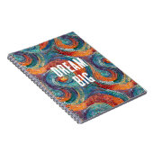 Carnet Balayage bleu rouge orange (Côté Droit)