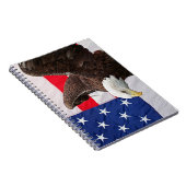 Carnet Bald Eagle avec le drapeau américain (Côté Droit)