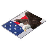 Carnet Bald Eagle avec le drapeau américain (Côté gauche)