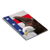 Carnet Bald Eagle avec le drapeau américain (Côté Droit)