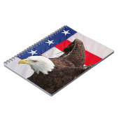 Carnet Bald Eagle avec le drapeau américain (Côté gauche)