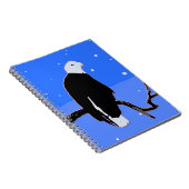 Carnet Bald Eagle en hiver - Art original de la faune (Côté Droit)