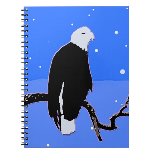 Carnet Bald Eagle en hiver - Art original de la faune (Devant)