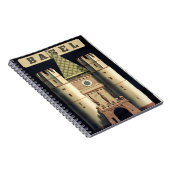 Carnet Bâle vintage affiche de voyage restaurée (Côté Droit)