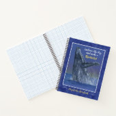 Carnet Baleine à bosse en bleu 8 1/2" x 11" (Intérieur)