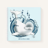 Carnet Baleine Béluga Bleue (Devant)