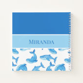 Carnet Baleine Bleue Votre Nom Océan Vie Marine (Dos)