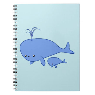 Carnet Baleine et maman Whale de bébé de Kawaii