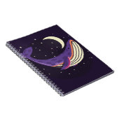 Carnet Baleine spatiale : portrait illustré coloré. (Côté Droit)