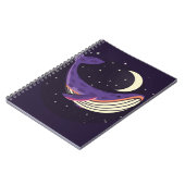 Carnet Baleine spatiale : portrait illustré coloré. (Côté gauche)