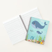 Carnet Baleines Colorées Enfant École Personnalisée (Intérieur)