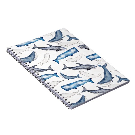 Carnet Baleines d'aquarelle (Côté Droit)