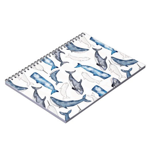 Carnet Baleines d'aquarelle (Côté gauche)