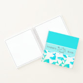 Carnet Baleines nom personnalisé sarcelle (Intérieur)