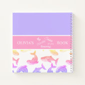 Carnet Baleines Personnalisées Rose (Dos)