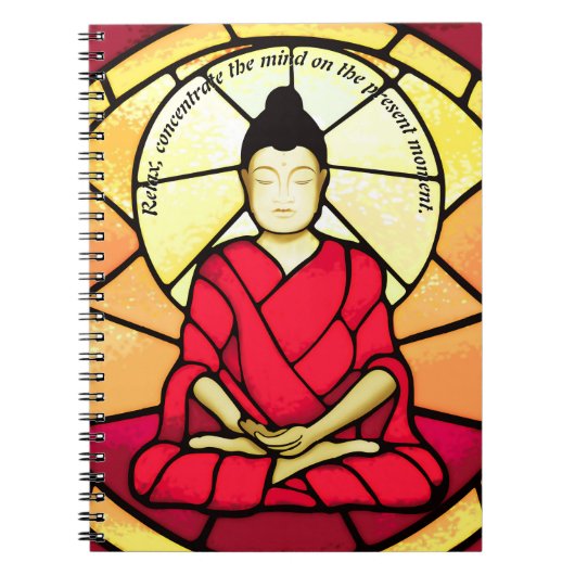 Carnet Bali buddha stain glass window (Devant)