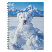 Carnet Balise cadeau Snowman Pitbull Chien Chien Chien Gr (Devant)