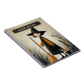 Carnet Balise Halloween éffrayant Nom de la sorcière (Côté Droit)