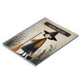 Carnet Balise Halloween éffrayant Nom de la sorcière (Côté gauche)