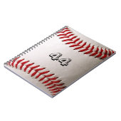 Carnet Balle de baseball blanche classique avec numéro de (Côté gauche)