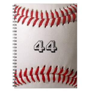 Carnet Balle de baseball blanche classique avec numéro de