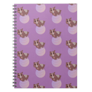 Carnet Balle de fitness violette pour cochons d'Inde mign