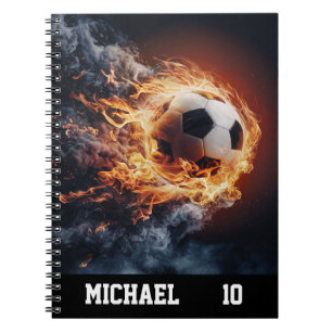 Carnet Balle de football personnalisée avec nom et numéro