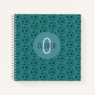 Carnet Balle de football personnalisée pour enfants Bleu