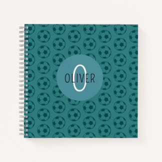 Carnet Balle de football personnalisée pour enfants Bleu