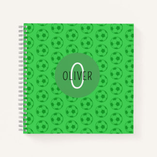 Carnet Balle de football personnalisée pour enfants Vert