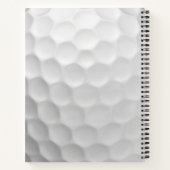 Carnet Balle de golf blanche texturée avec nom et numéro (Dos)