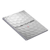 Carnet Balle de golf blanche texturée avec nom et numéro  (Côté Droit)