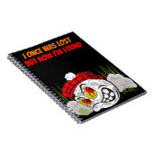 Carnet Balle de golf de dessin animé cachée avec citation (Côté Droit)