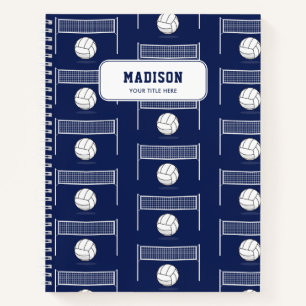 Carnet Balle de volley-ball personnalisée et Motif Net