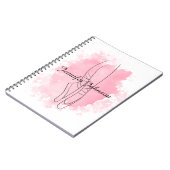 Carnet Ballerina Chaussures Aquarelle rose avec nom (Côté gauche)