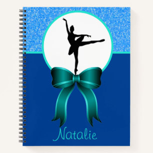Carnet Ballerina Dance Parties scintillant et Bow