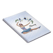 Carnet Ballerina en bleu Nom personnel (Côté Droit)