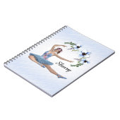 Carnet Ballerina en bleu Nom personnel (Côté gauche)