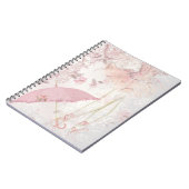 Carnet Ballerina en Pointe Pink Parasol Floral (Côté gauche)