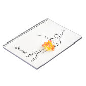 Carnet Ballerina Rose Ballet Dancer Nom personnalisé (Côté gauche)