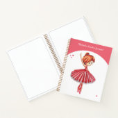 Carnet Ballerina rose mignonne fille (Intérieur)