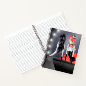 Carnet Ballerine et danseuse excentrique reflet Rouge (Intérieur)