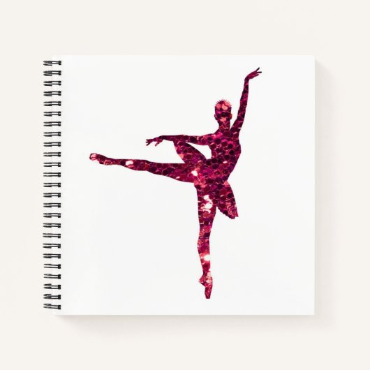 Carnet Ballerine rose éclatante double face (Devant)