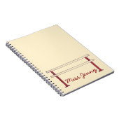 Carnet Ballet Barre Dance Enseignant Personnalisé Balleri (Côté Droit)