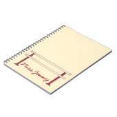 Carnet Ballet Barre Dance Enseignant Personnalisé Balleri (Côté gauche)