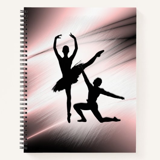 Carnet Ballet Couple Danse Accent rose (Devant)