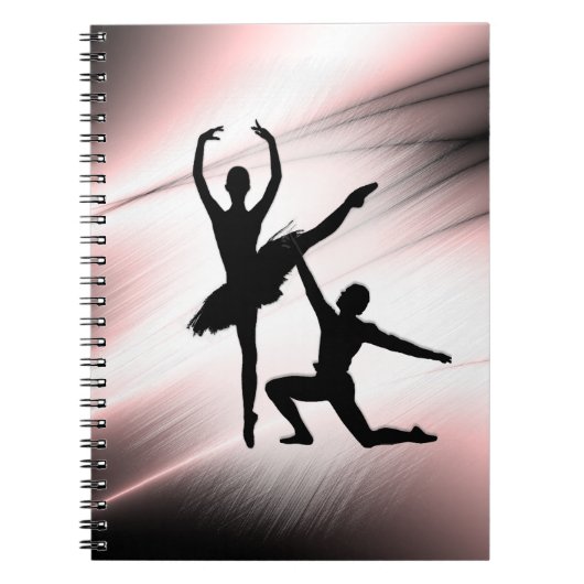 Carnet Ballet Couple Danse Accent rose (Devant)