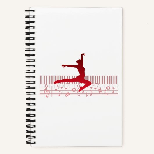Carnet Ballet dancer sur clavier (Recto)